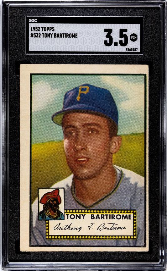 1952 TOPPS TONY BARTIROME #332 SGC 3.5