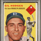 1954 TOPPS GIL HODGES #102 PSA 4