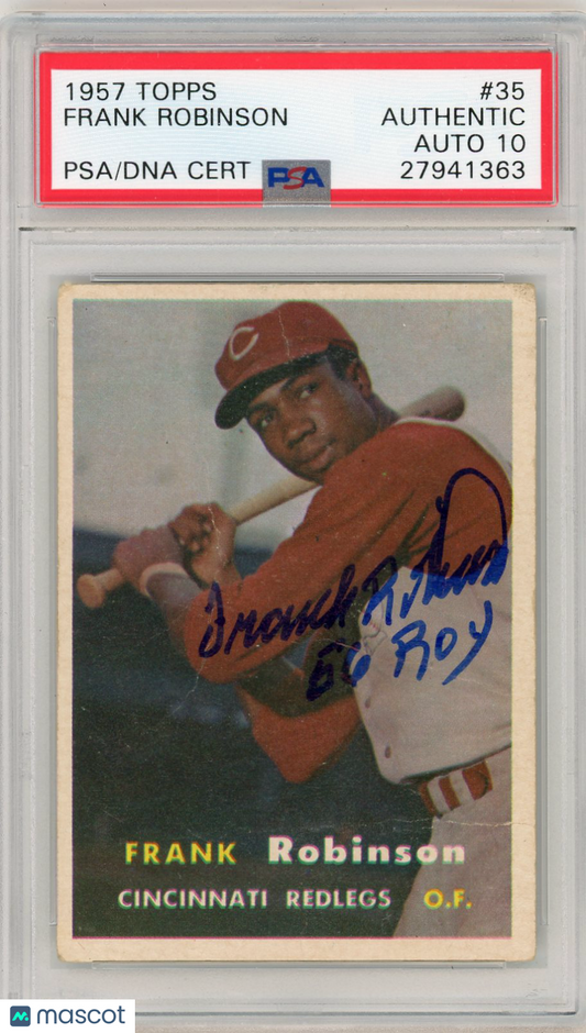 1957 Topps Frank Robinson #35 PSA A Auto 10