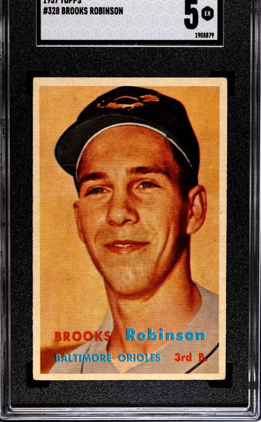 1957 TOPPS BROOKS ROBINSON #328 SGC 5