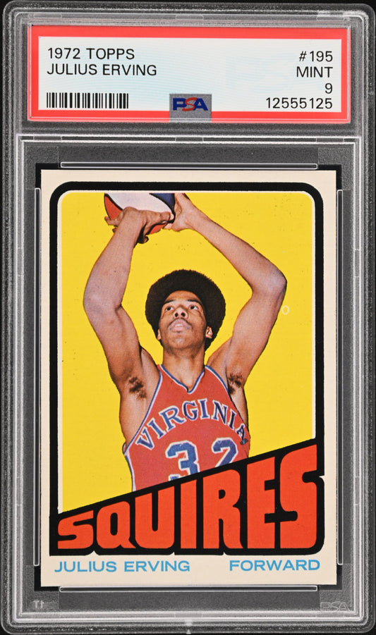 1972 TOPPS JULIUS ERVING #195 PSA 9