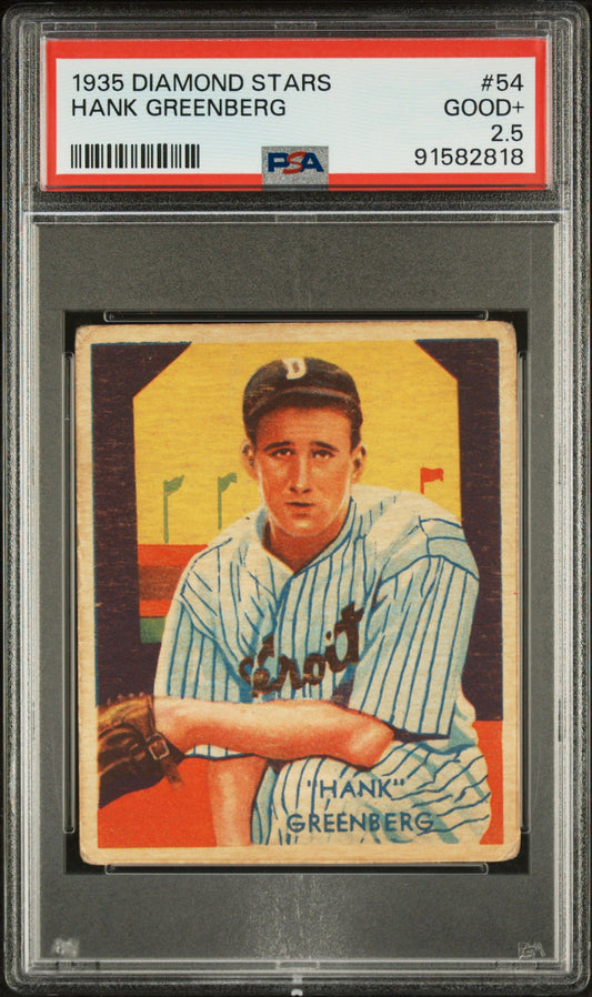 1935 DIAMOND HANK GREENBERG STARS #54 PSA 2.5