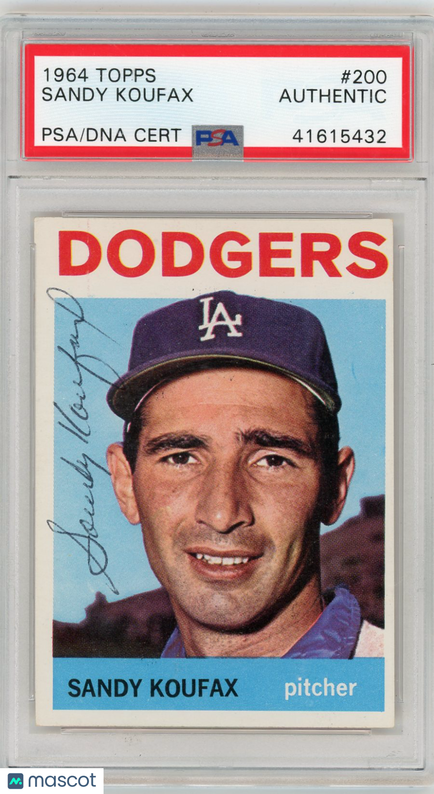 1964 Topps Sandy Koufax #200 PSA A Auto A