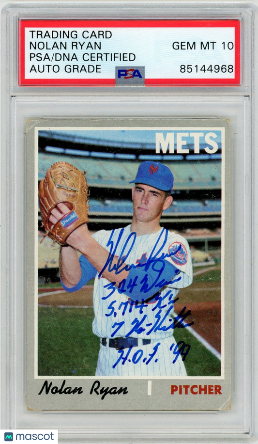 1990 Nolan Ryan PSA A Auto 10