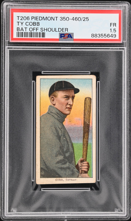 1909-11 TY COBB T206 PIEDMONT 350-460/25 BAT OFF SHOULDER PSA 1.5