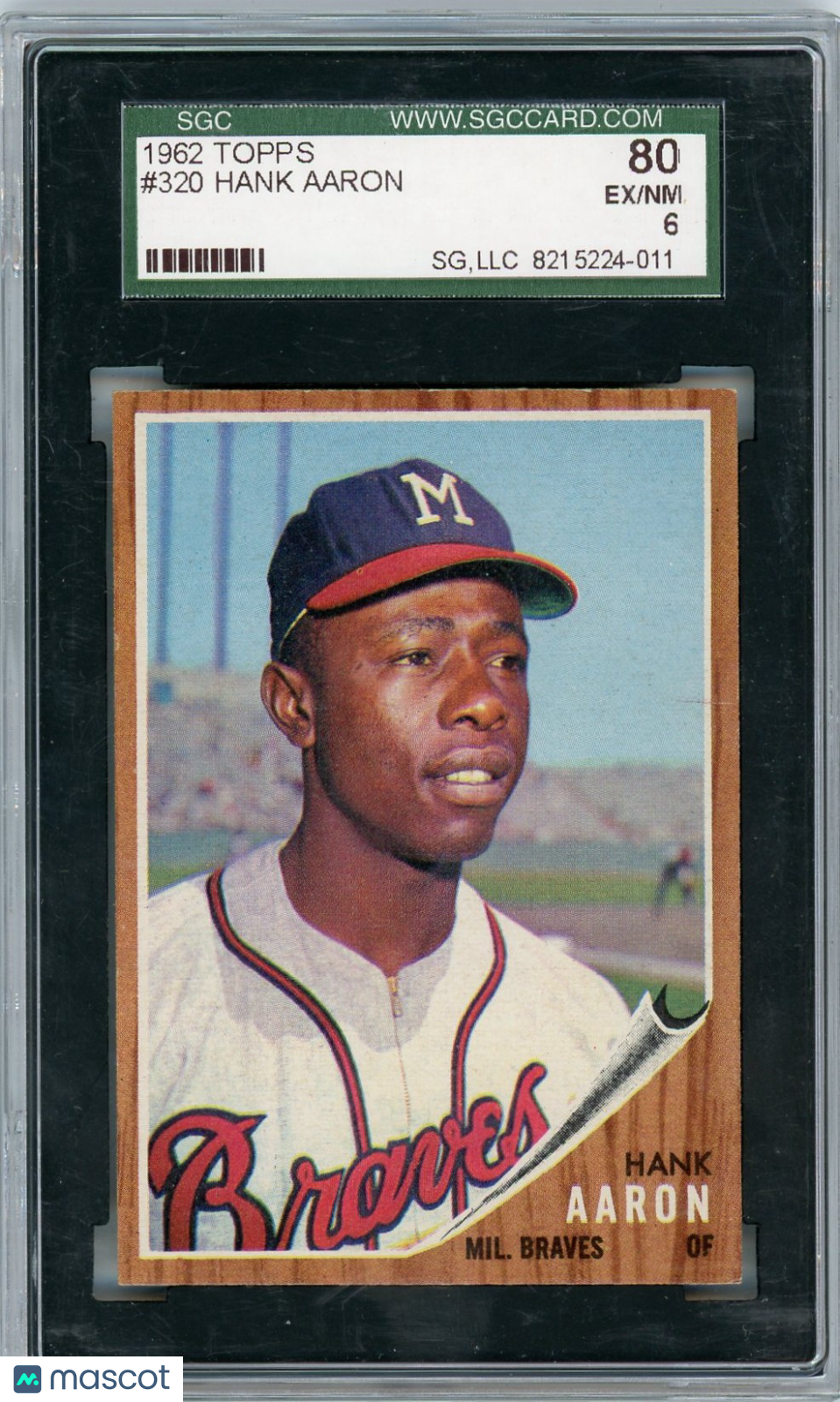 1962 Topps Hank Aaron #320 SGC 6