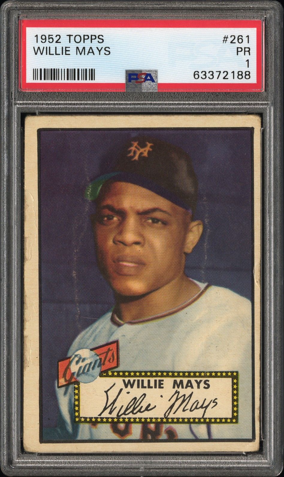 1952 TOPPS WILLIE MAYS #261 PSA 1