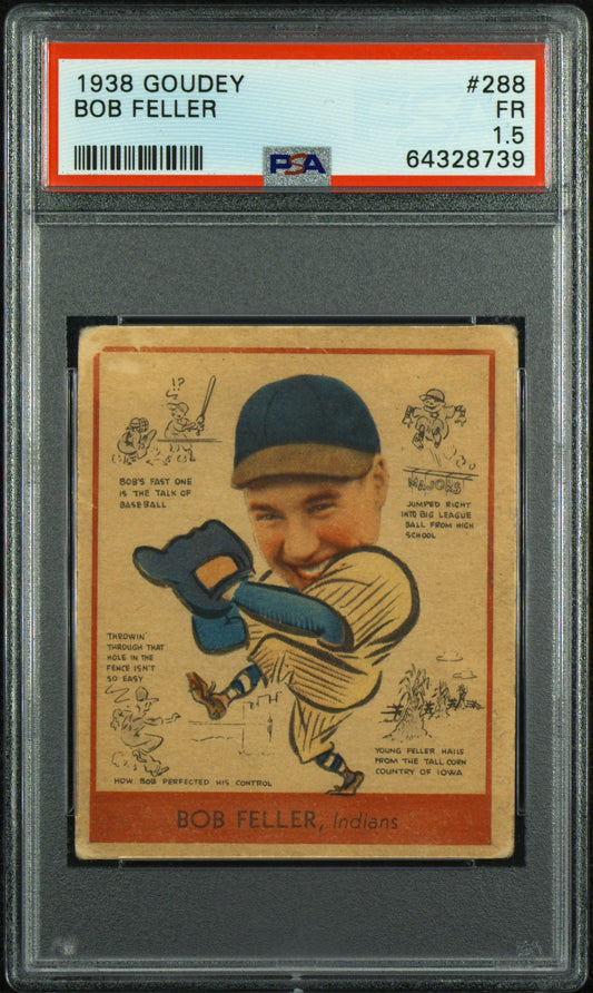 1938 GOUDEY BOB FELLER #288 PSA 1.5