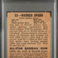 1948 LEAF WARREN SPAHN #32 PSA 2