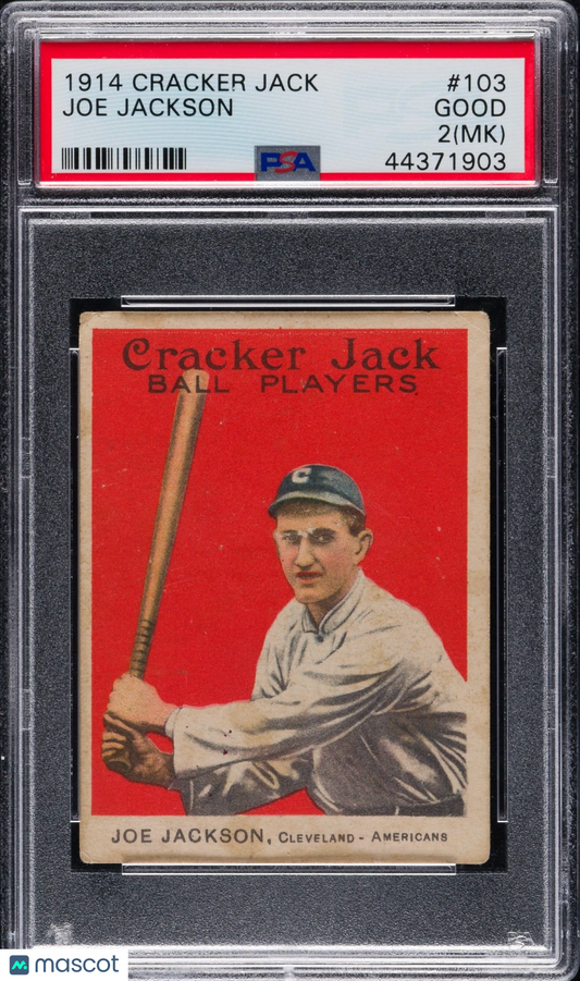 1914 Cracker Jack Joe Jackson #103 PSA 2 MK