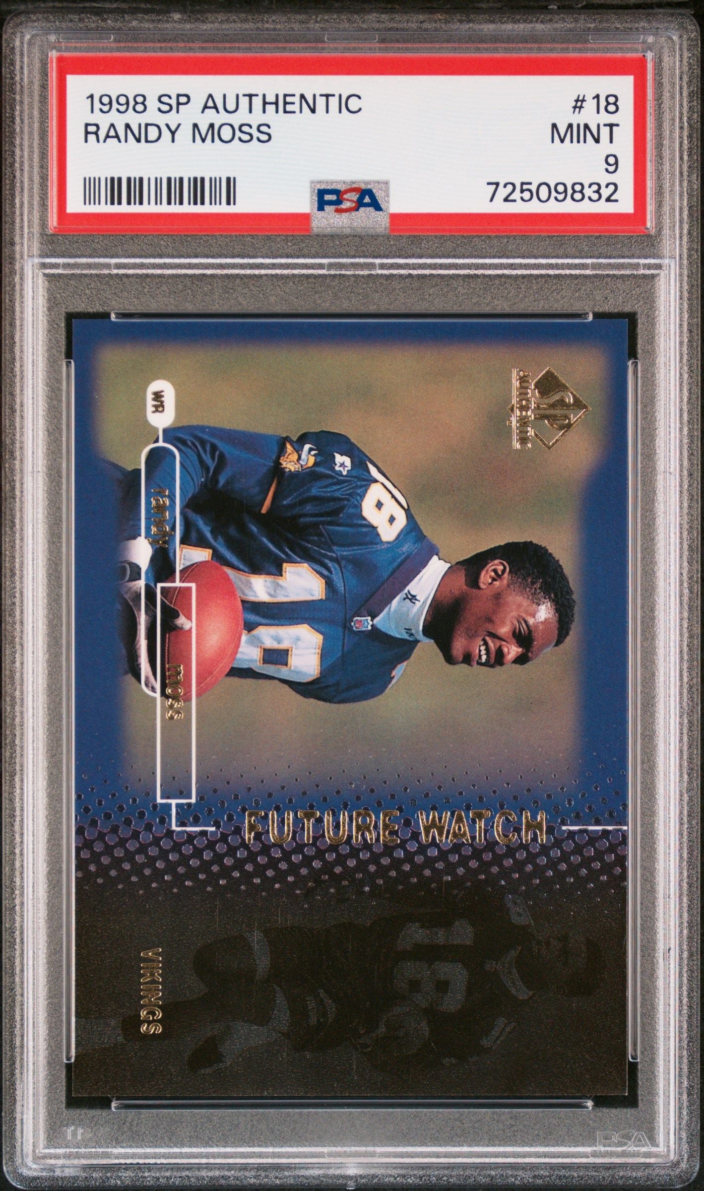 1998 RANDY MOSS SP AUTHENTIC #18 PSA 9