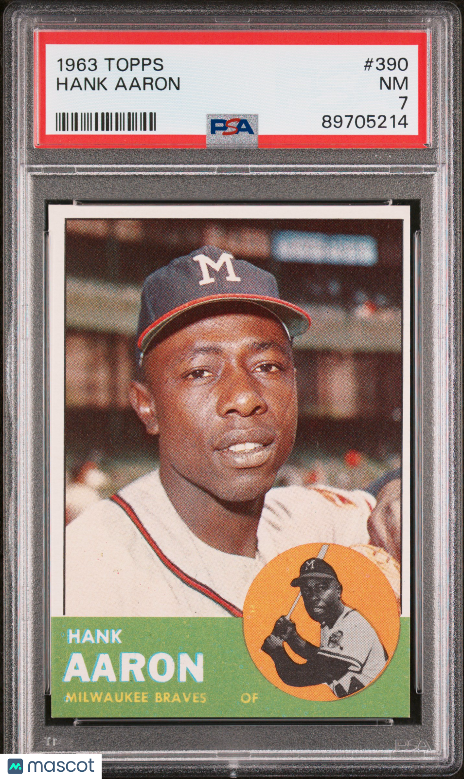 1963 Topps Hank Aaron #390 PSA 7