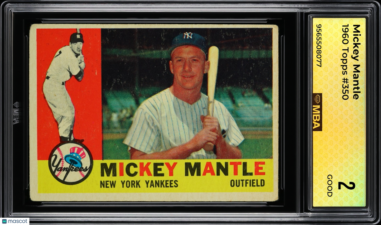 1960 Topps Mickey Mantle #350 MBA 2
