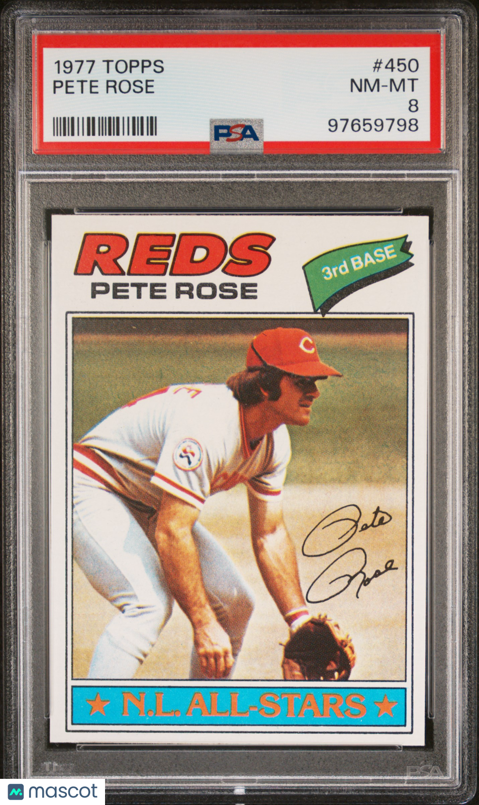 1977 Topps Pete Rose #450 PSA 8