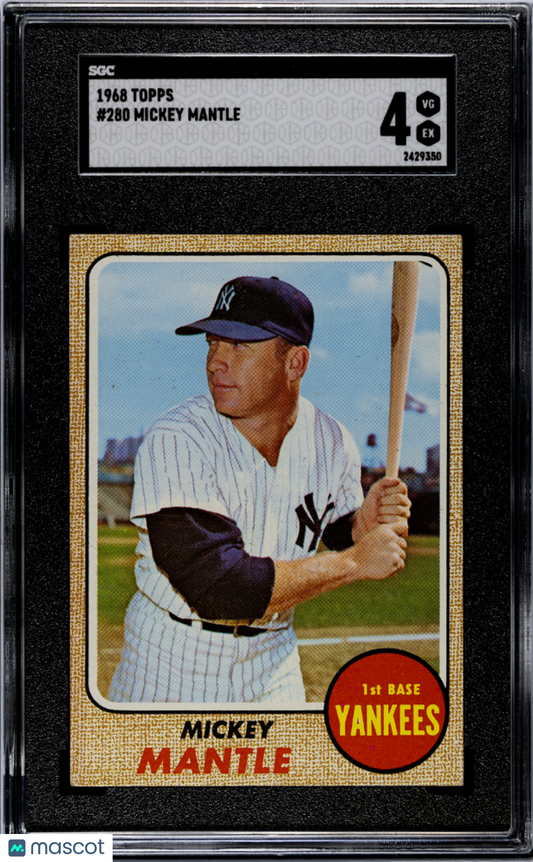 1968 Topps Mickey Mantle #280 SGC 4