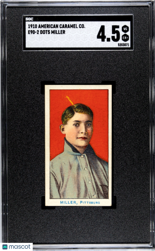 1910 American Caramel Co. (E90-2) Dots Miller SGC 4.5