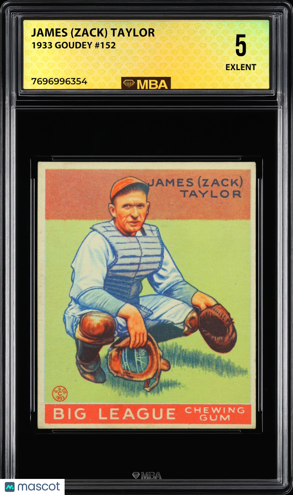 1933 Goudey James (Zack) Taylor #152 MBA 5