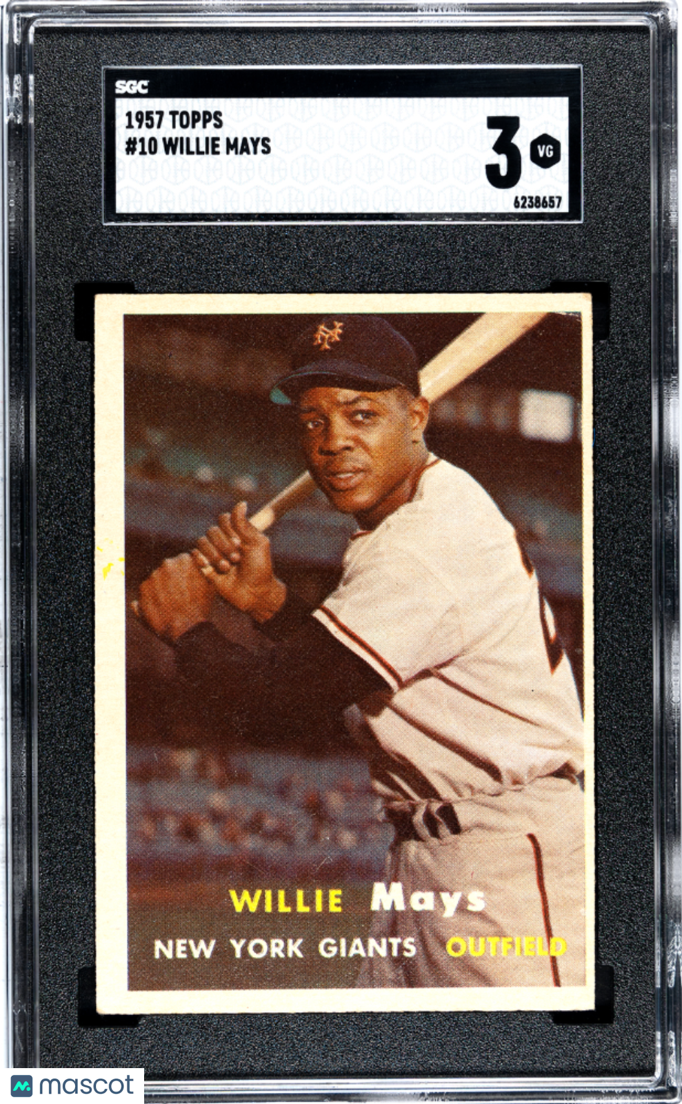 1957 Topps Willie Mays #10 SGC 3