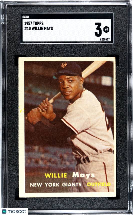 1957 Topps Willie Mays #10 SGC 3