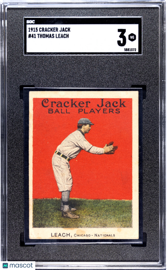 1915 Cracker Jack Thomas Leach #41 SGC 3
