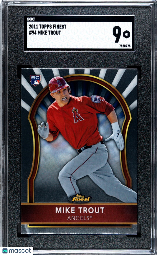2011 Topps Finest Mike Trout #94 SGC 9