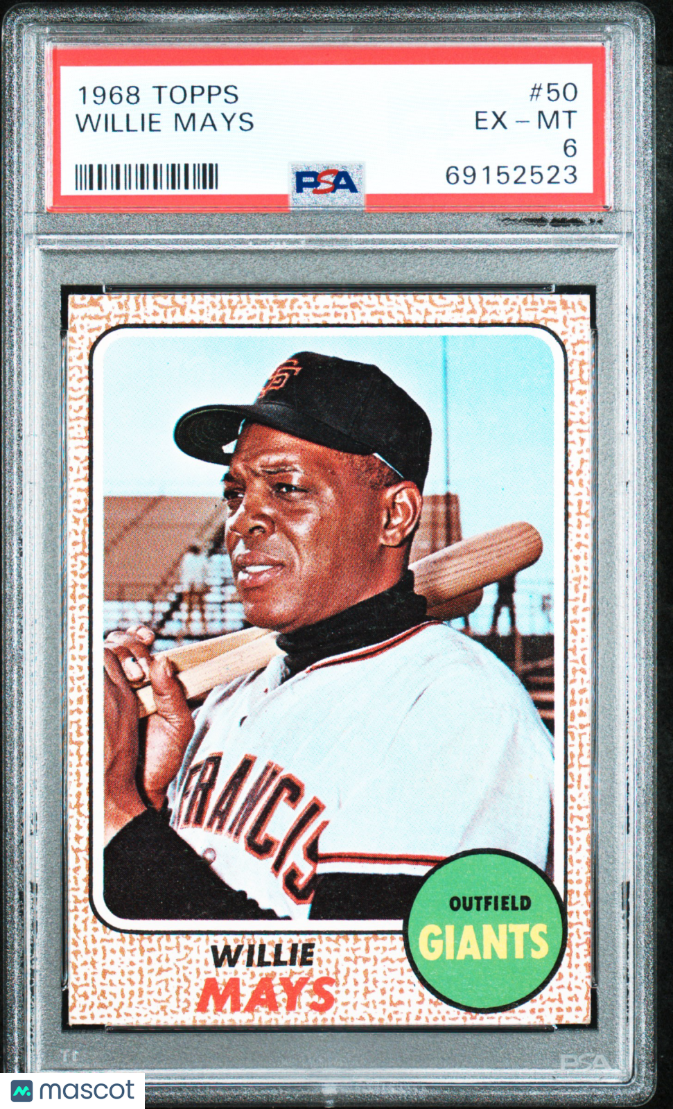 1968 Topps Willie Mays #50 PSA 6