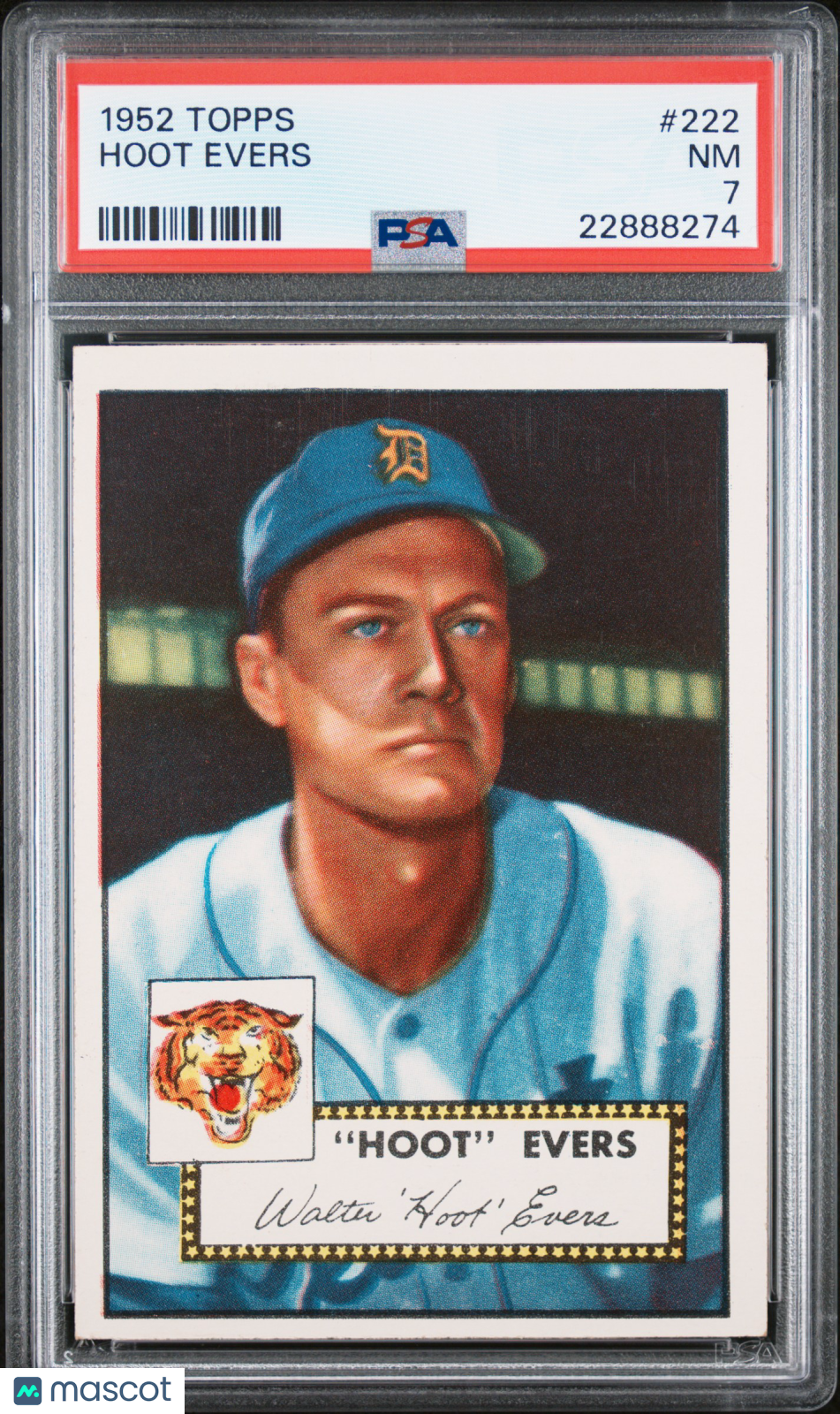 1952 Topps Hoot Evers #222 PSA 7