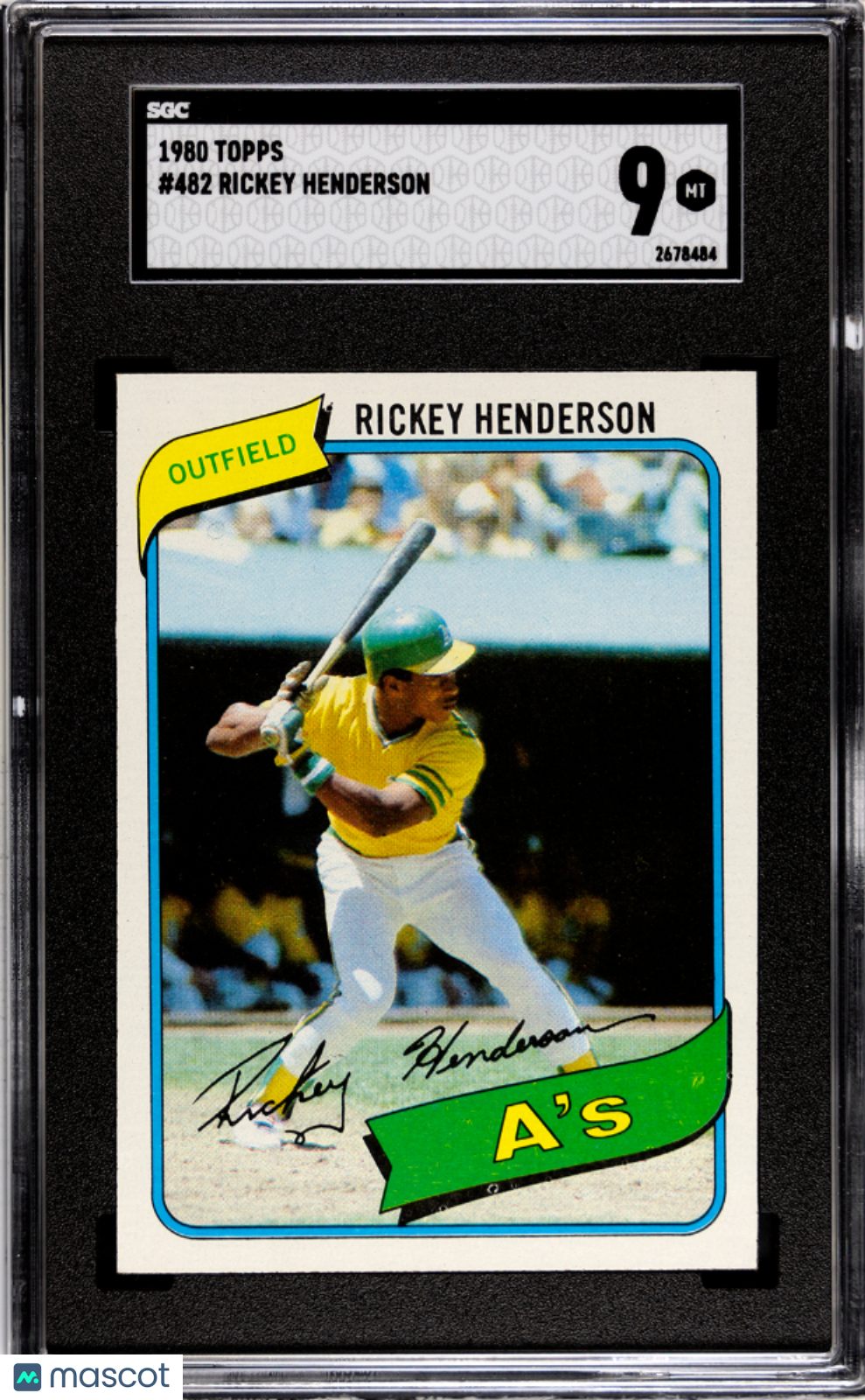 1980 Topps Rickey Henderson #482 SGC 9