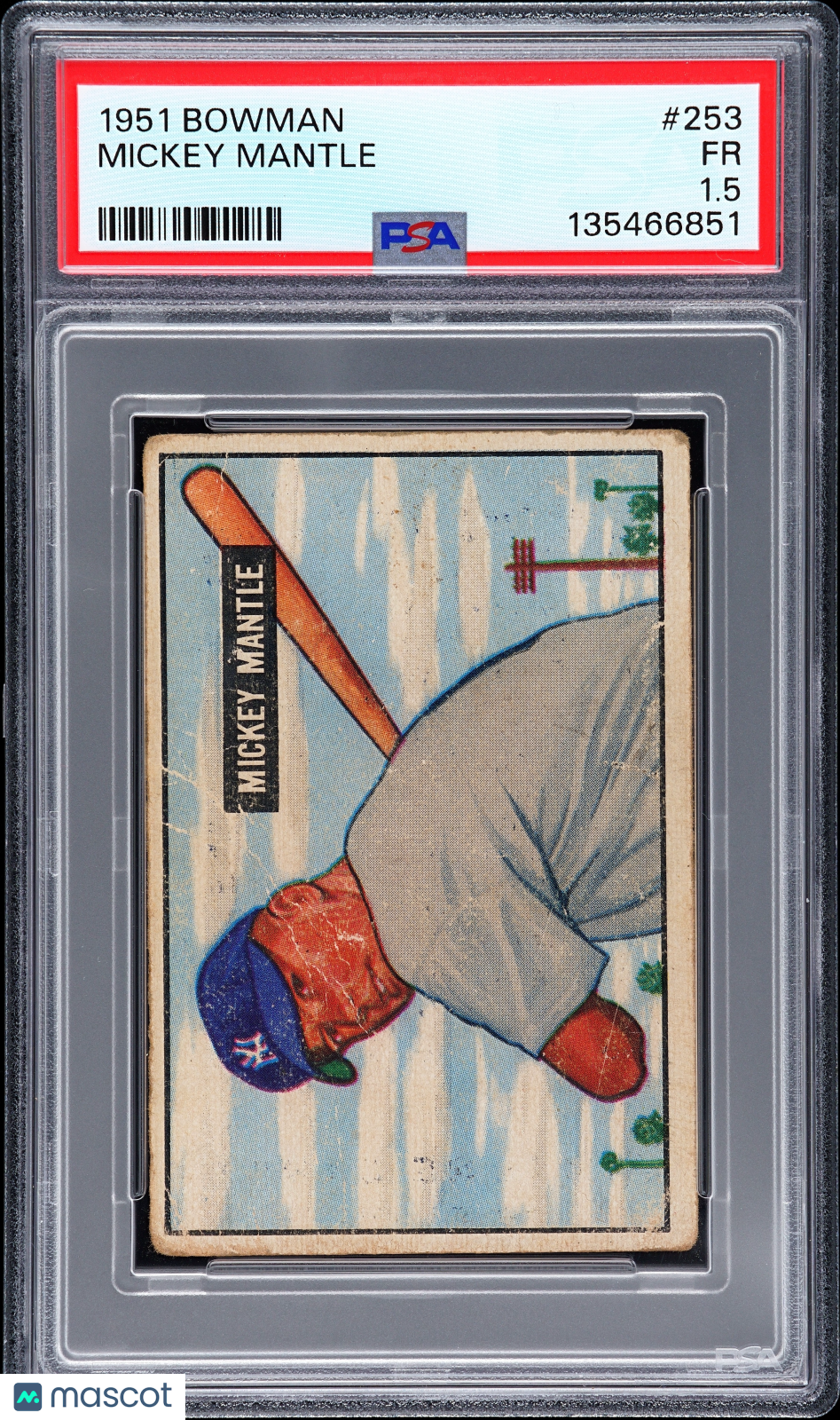 1951 Bowman Mickey Mantle #253 PSA 1.5