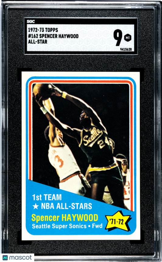 1972 Topps Spencer Haywood #162 All Star SGC 9