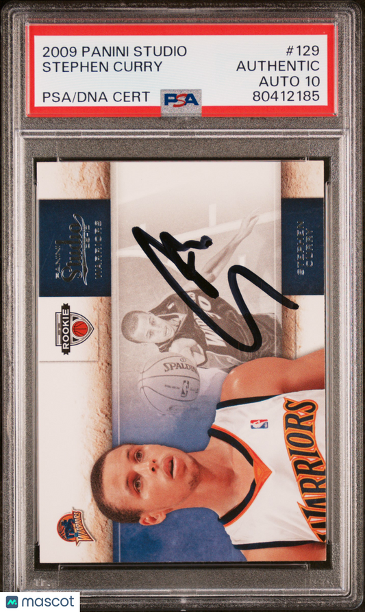 2009 Panini Studio Stephen Curry #129 PSA A Auto 10