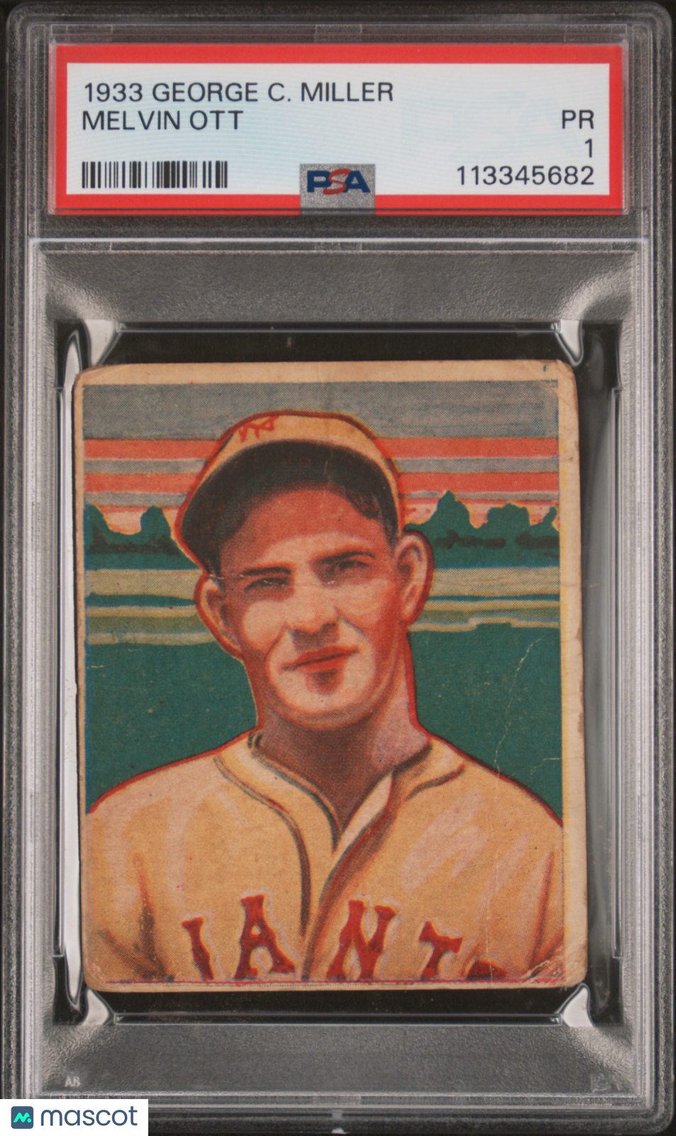 1933 George C. Miller Melvin Ott PSA 1
