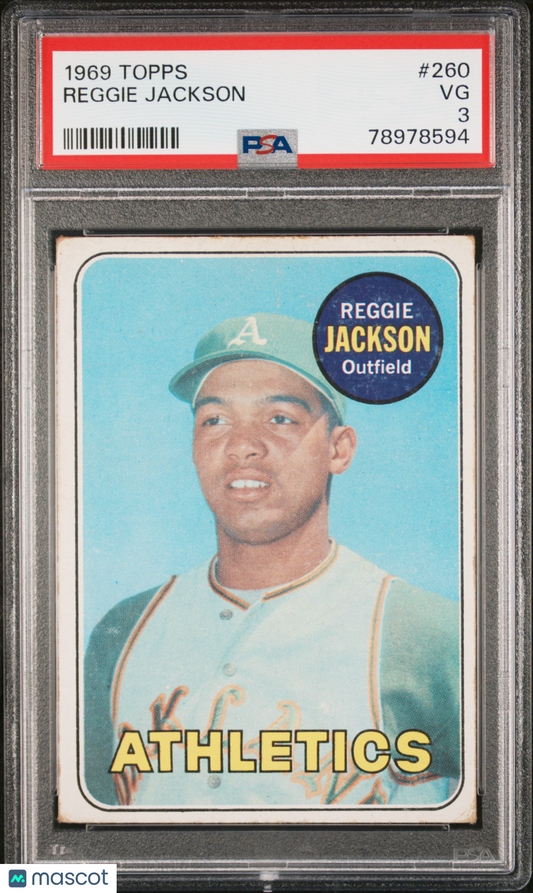 1969 Topps Reggie Jackson #260 PSA 3