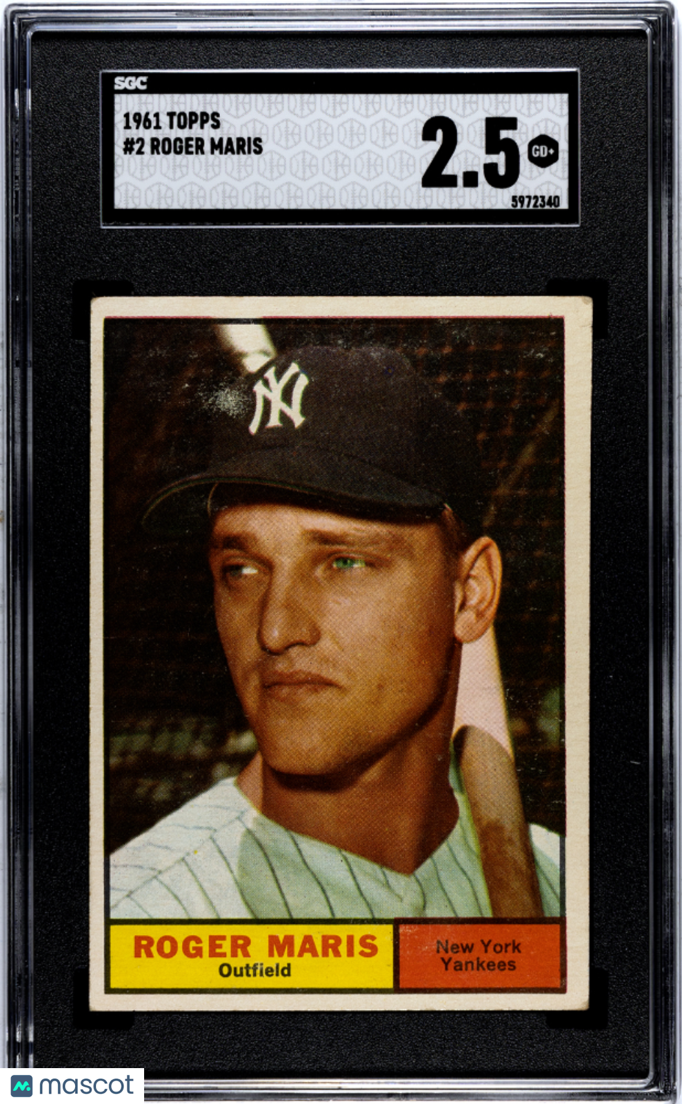 1961 Topps Roger Maris #2 SGC 2.5
