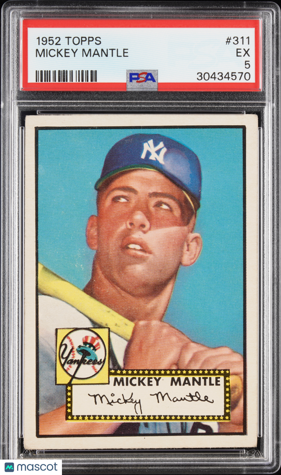 1952 Topps Mickey Mantle #311 PSA 5