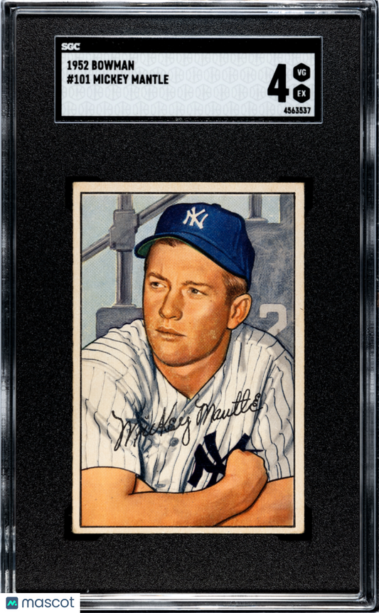 1952 Bowman Mickey Mantle #101 SGC 4