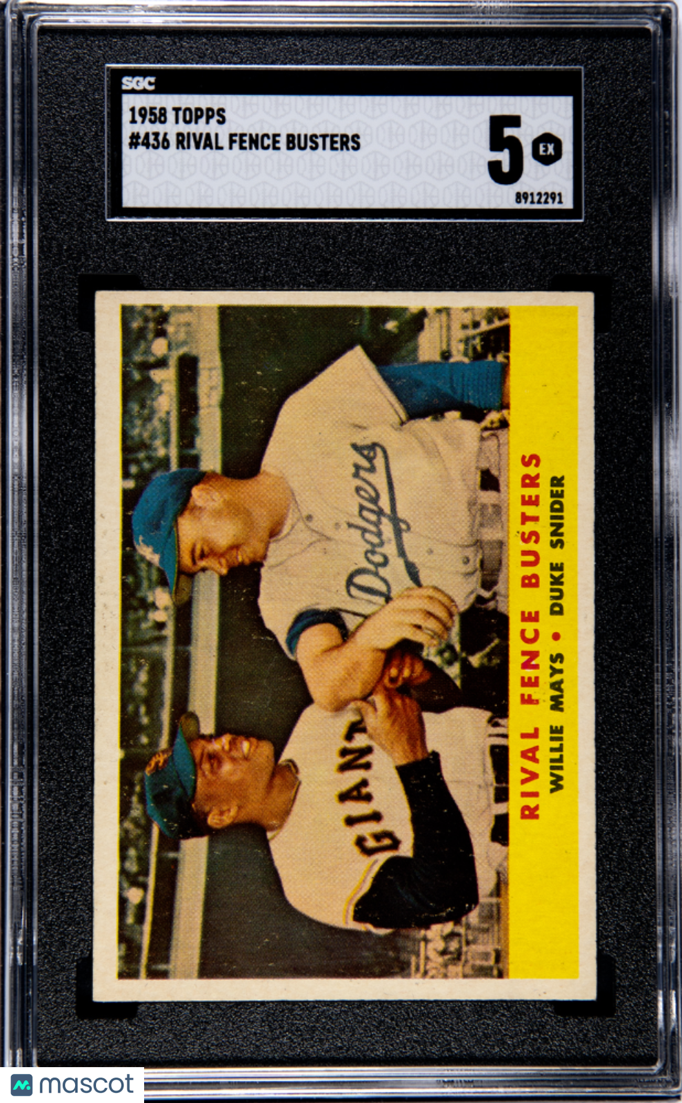 1958 Topps Rival Fence Busters #436 SGC 5