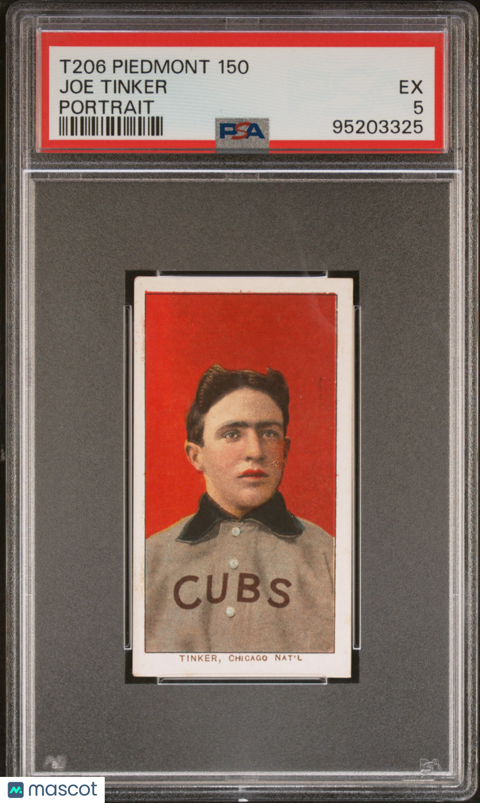 1909-11 T206 Piedmont 150 Joe Tinker Portrait PSA 5
