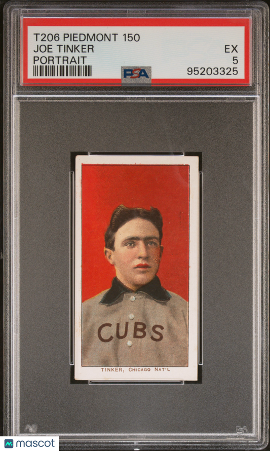 1909-11 T206 Piedmont 150 Joe Tinker Portrait PSA 5