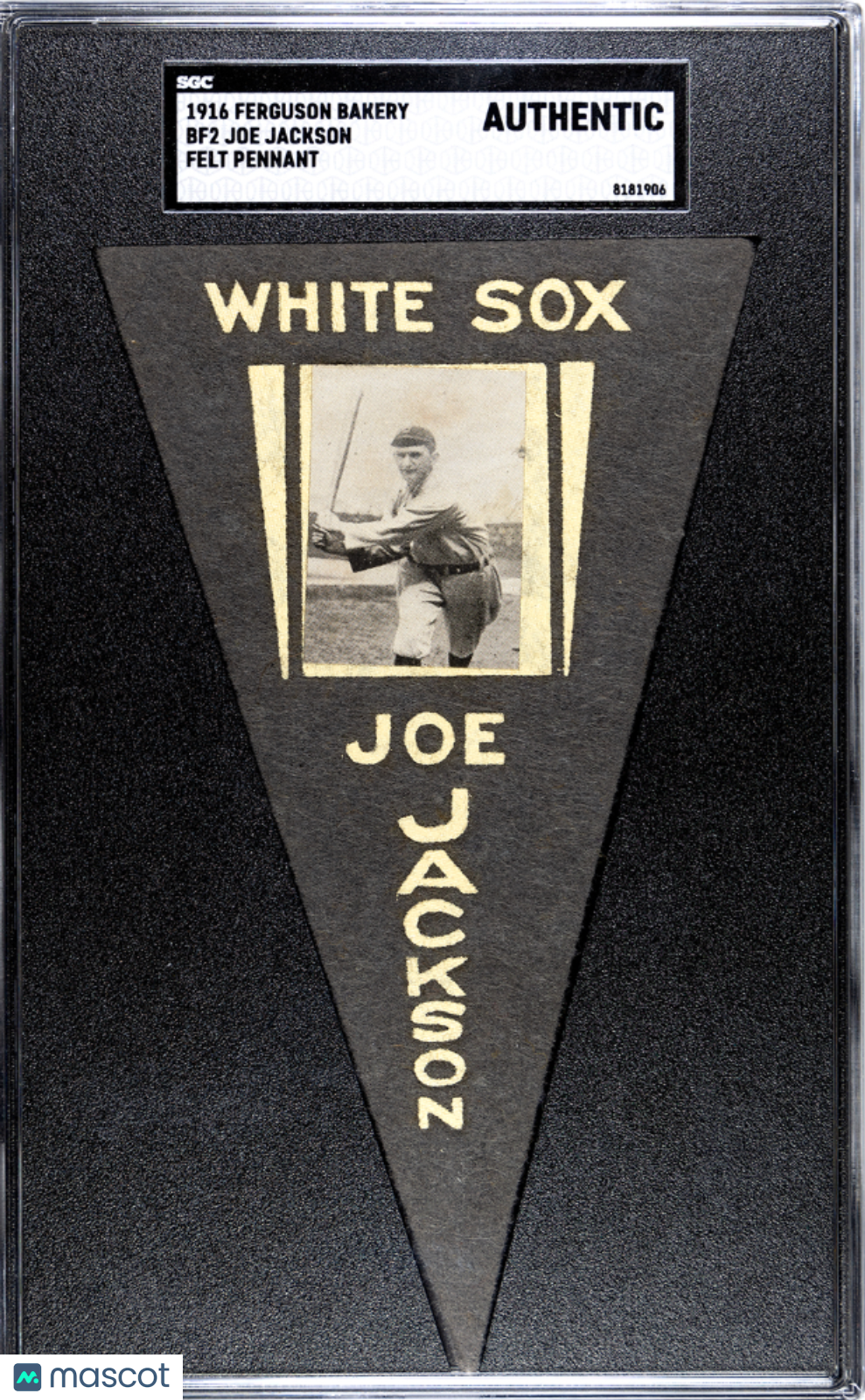 1916 Ferguson Bakery (BF2) Joe Jackson Felt Pennant SGC A