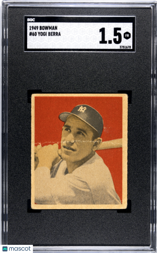 1949 Bowman Yogi Berra #60 SGC 1.5
