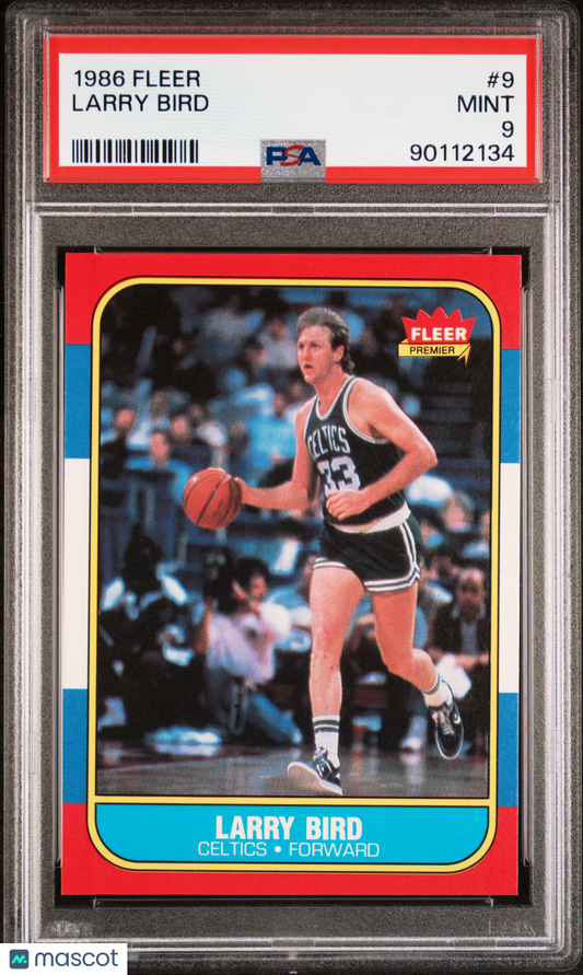 1986 Fleer Larry Bird #9 PSA 9