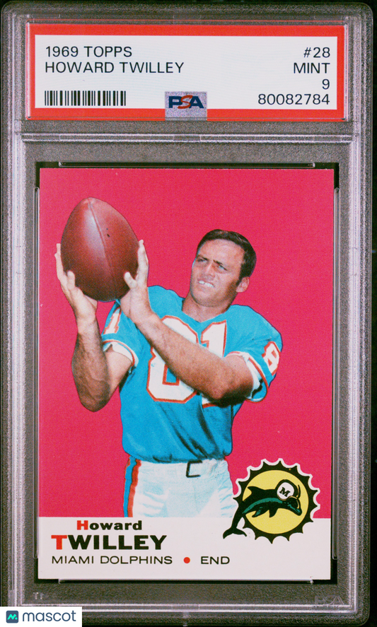 1969 Topps Howard Twilley #28 PSA 9