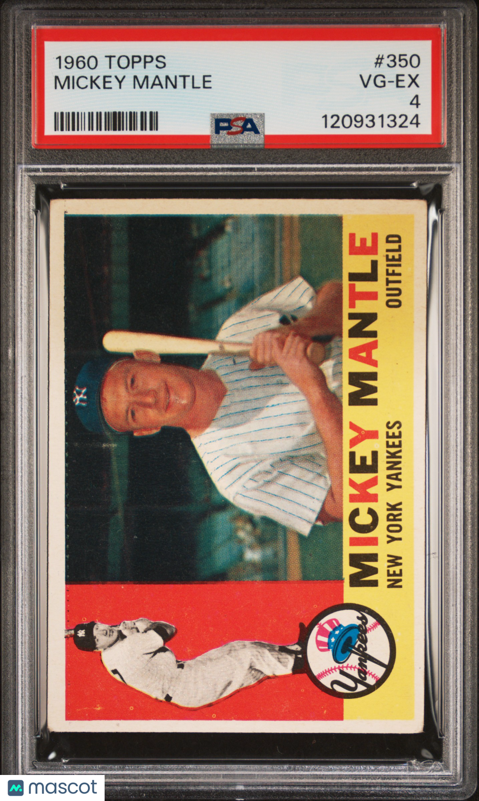 1960 Topps Mickey Mantle #350 PSA 4