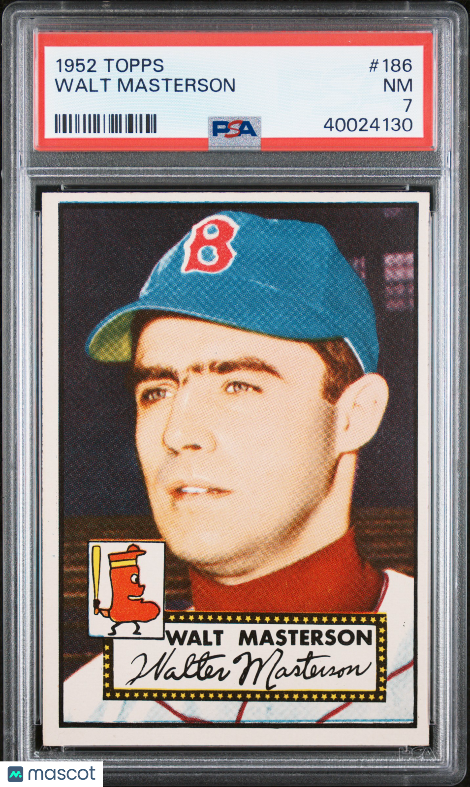 1952 Topps Walt Masterson #186 PSA 7