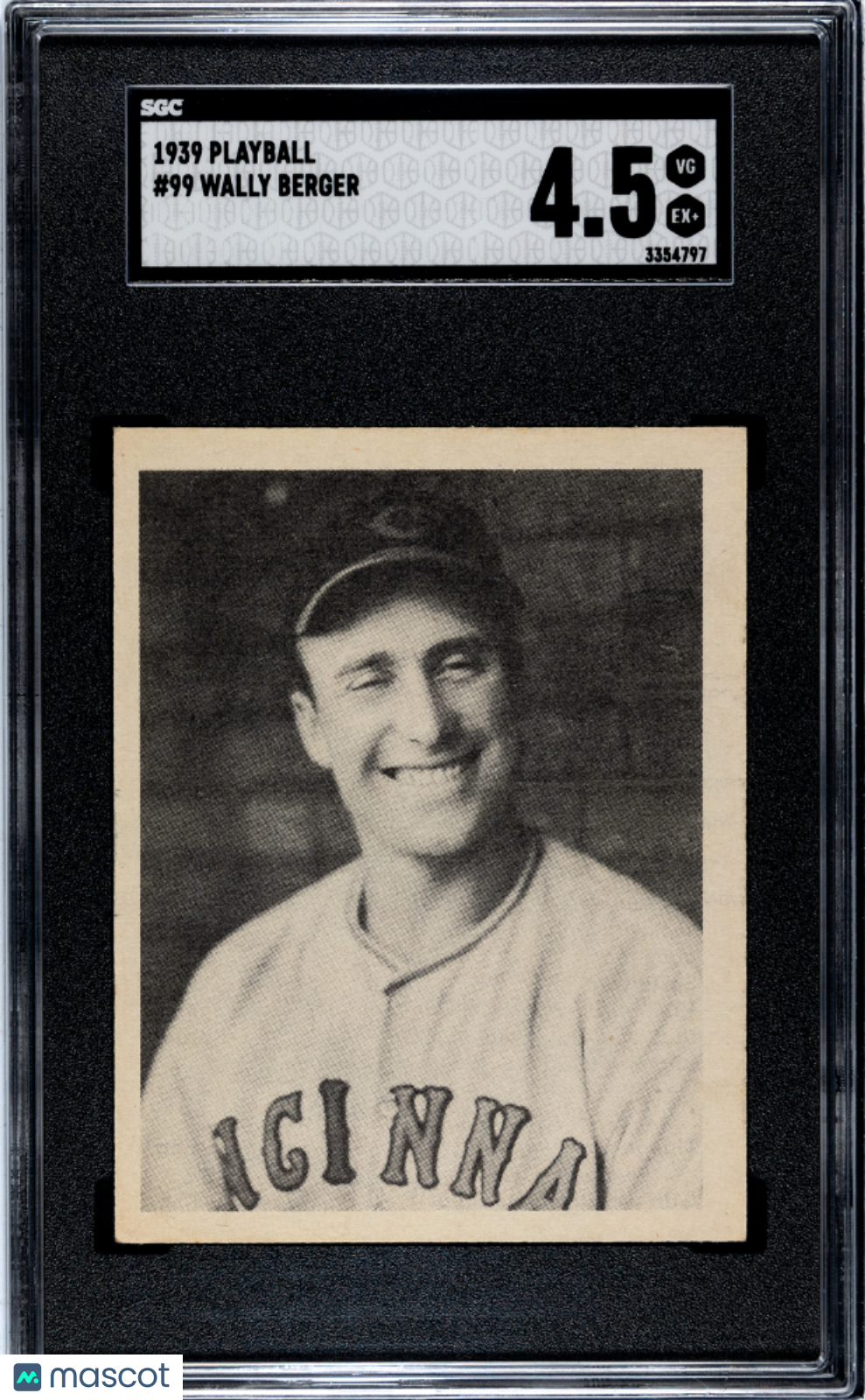 1939 Playball Wally Berger #99 SGC 4.5