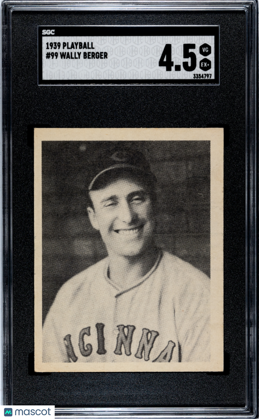 1939 Playball Wally Berger #99 SGC 4.5