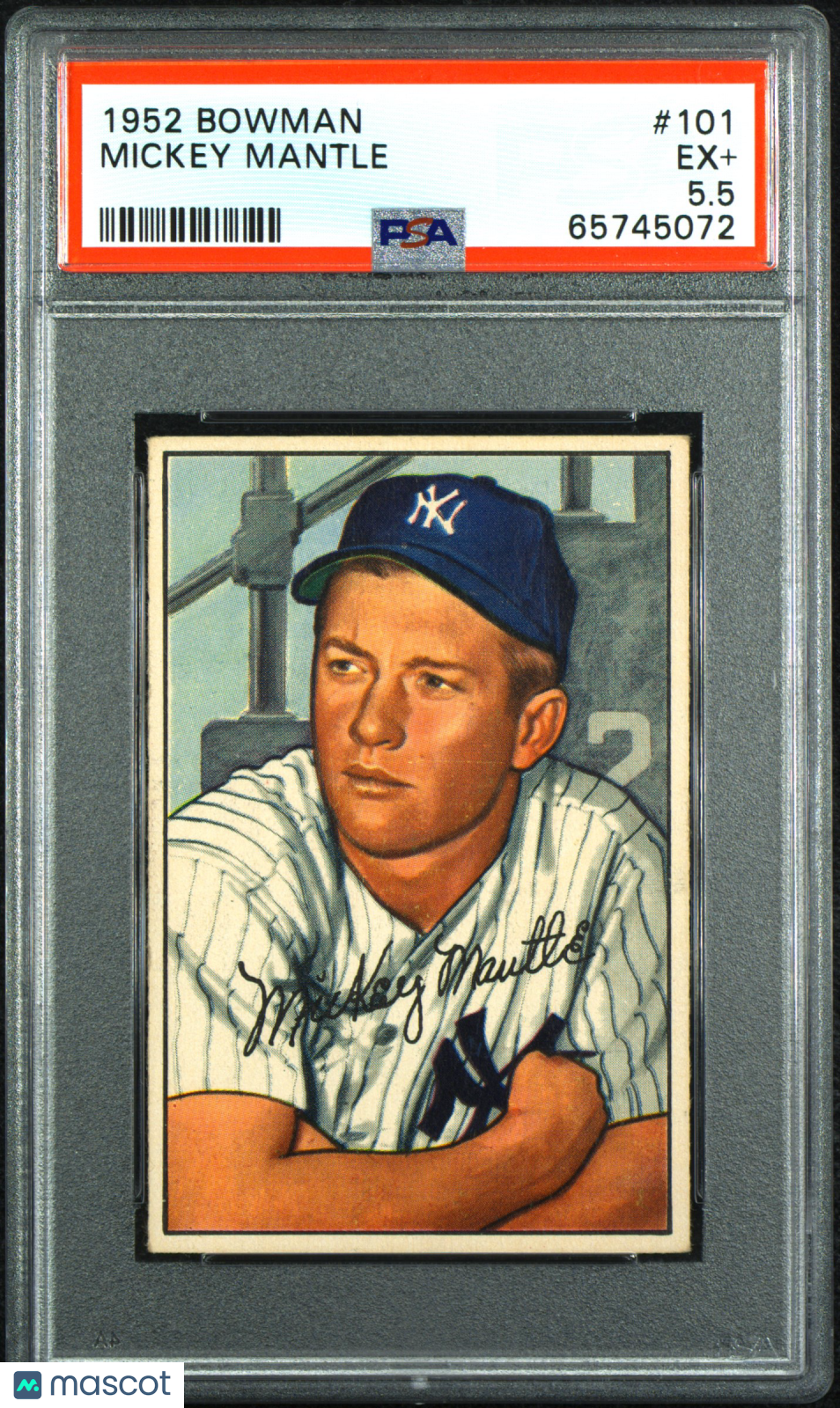 1952 Bowman Mickey Mantle #101 PSA 5.5