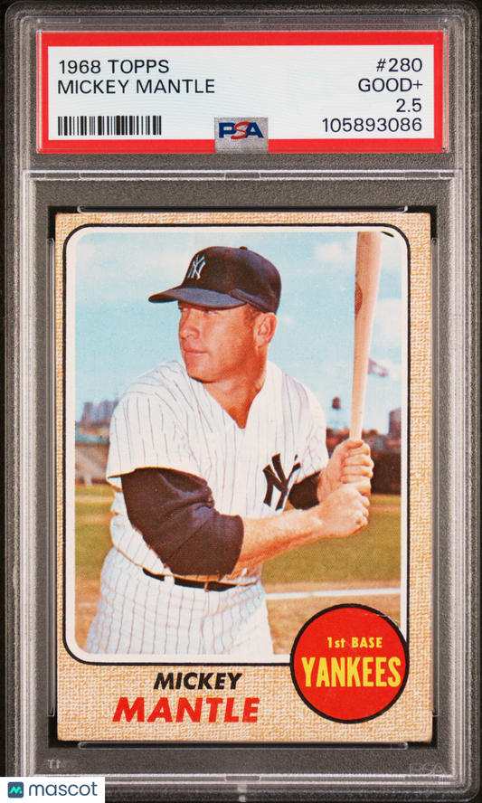 1968 Topps Mickey Mantle #280 PSA 2.5