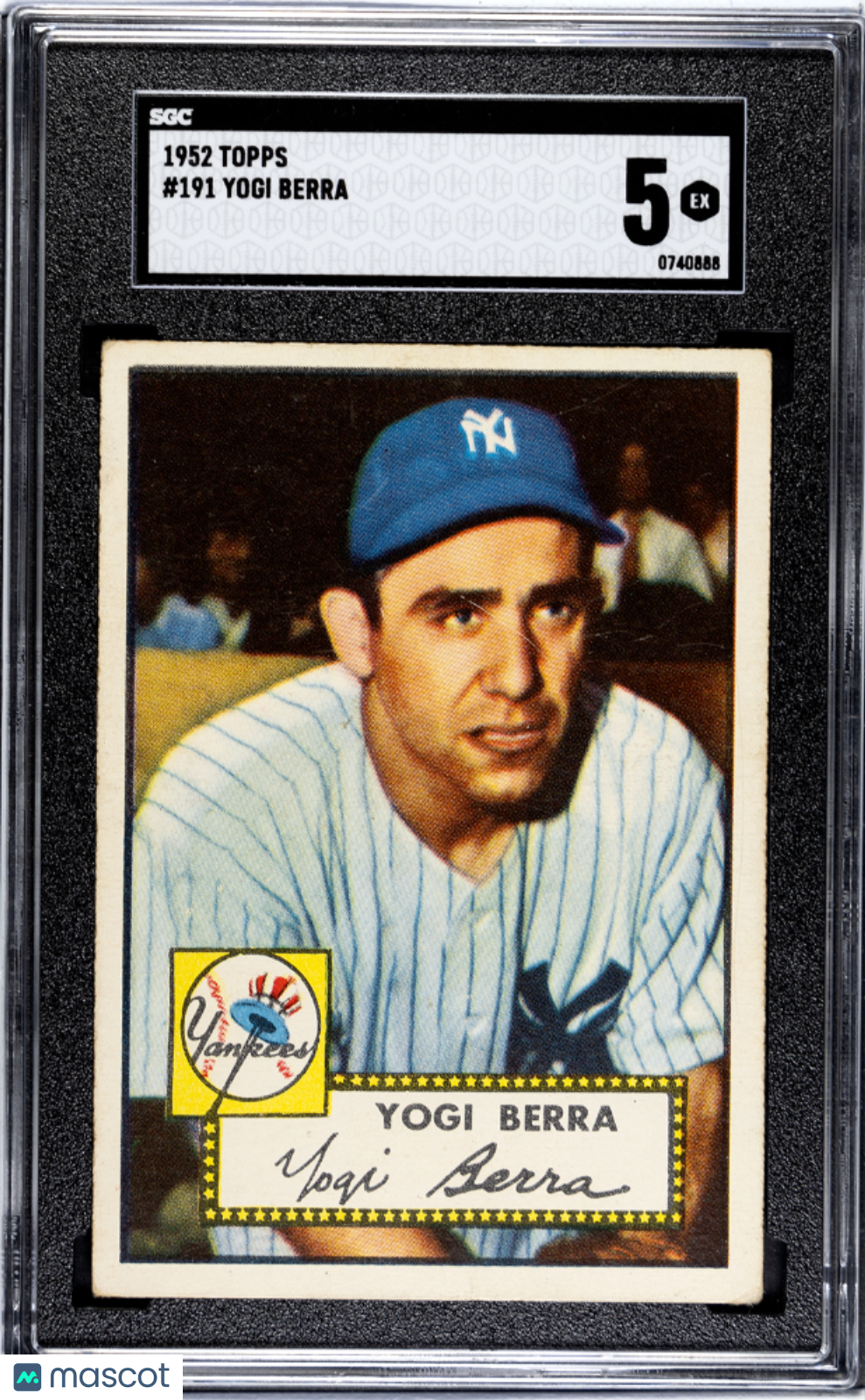 1952 Topps Yogi Berra #191 SGC 5